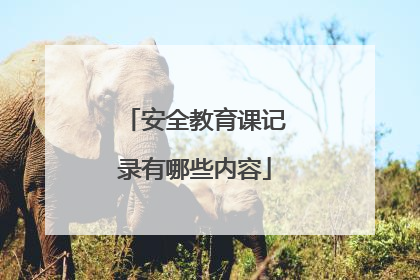 安全教育课记录有哪些内容