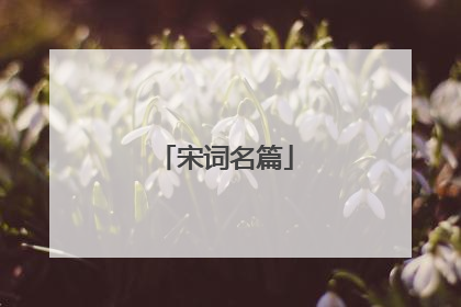 宋词名篇