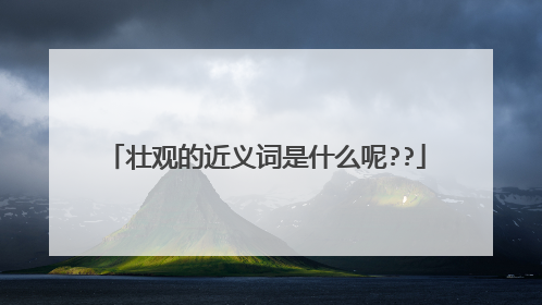 壮观的近义词是什么呢??