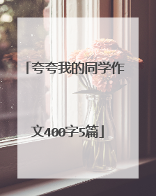 夸夸我的同学作文400字5篇