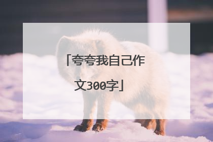 夸夸我自己作文300字