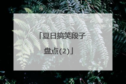 夏日搞笑段子盘点(2)