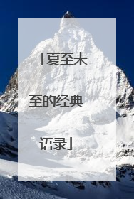 夏至未至的经典语录