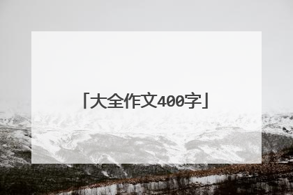 大全作文400字