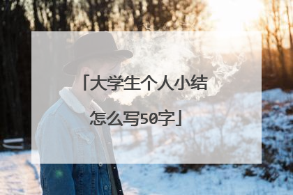 大学生个人小结怎么写50字