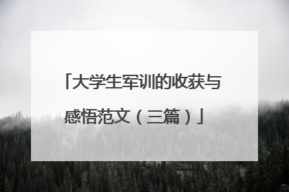 大学生军训的收获与感悟范文(三篇)