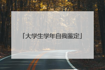 大学生学年自我鉴定