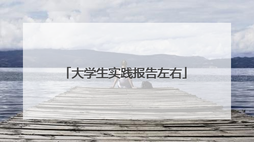 大学生实践报告左右