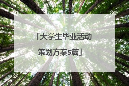 大学生毕业活动策划方案5篇