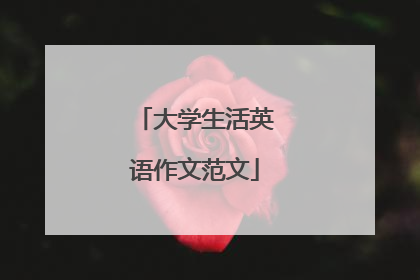 大学生活英语作文范文