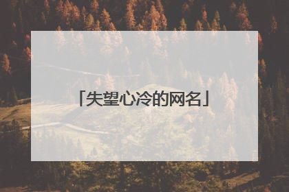 失望心冷的网名