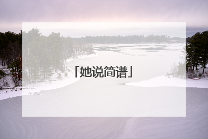 她说简谱