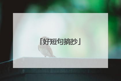 好短句摘抄