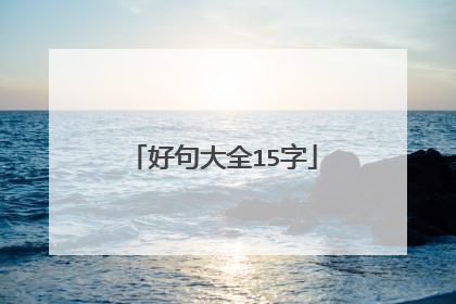 好句大全15字
