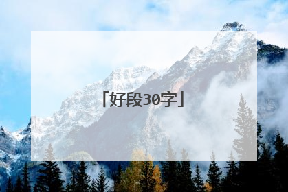 好段30字