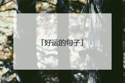 好运的句子