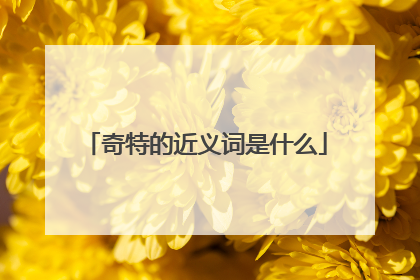 奇特的近义词是什么