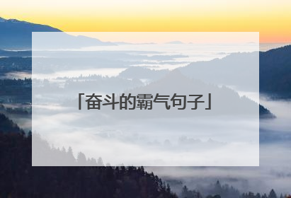 奋斗的霸气句子