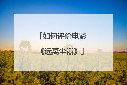 如何评价电影《远离尘嚣》