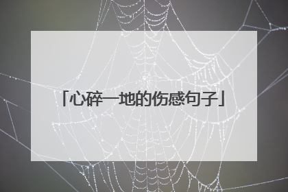 心碎一地的伤感句子