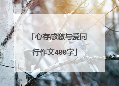 心存感激与爱同行作文400字