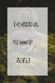 心得怎么写300字左右