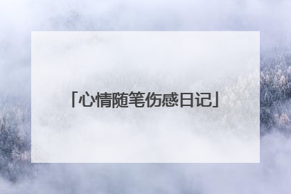 心情随笔伤感日记