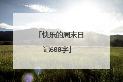 快乐的周末日记600字