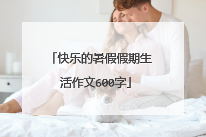 快乐的暑假假期生活作文600字