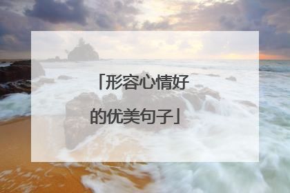 形容心情好的优美句子