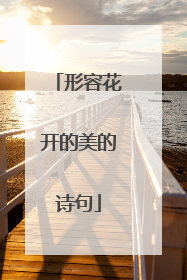 形容花开的美的诗句