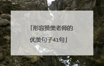 形容赞美老师的优美句子41句