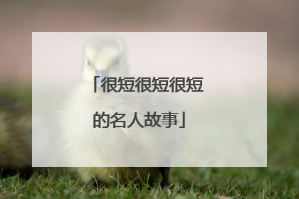 很短很短很短的名人故事
