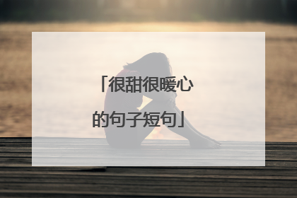 很甜很暖心的句子短句