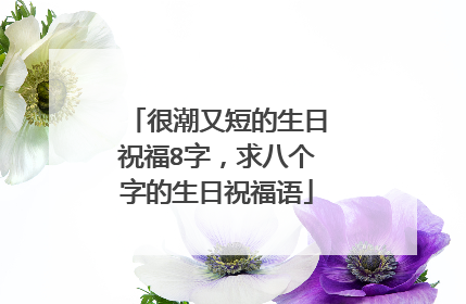 很潮又短的生日祝福8字,求八个字的生日祝福语