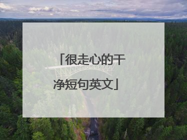 很走心的干净短句英文