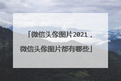 微信头像图片2021,微信头像图片都有哪些