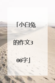 小白兔的作文300字