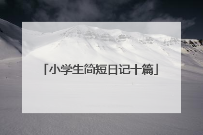 小学生简短日记十篇