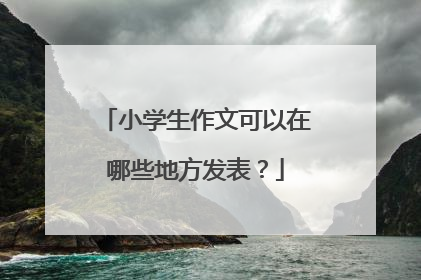 小学生作文可以在哪些地方发表?