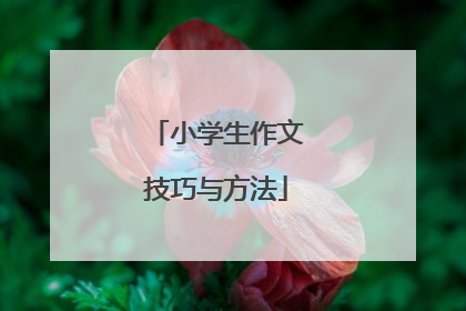 小学生作文技巧与方法