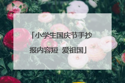 小学生国庆节手抄报内容短 爱祖国