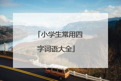 小学生常用四字词语大全