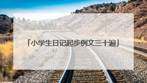 小学生日记起步例文三十遍