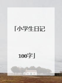 小学生日记100字