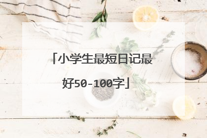 小学生最短日记最好50-100字