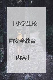 小学生校园安全教育内容