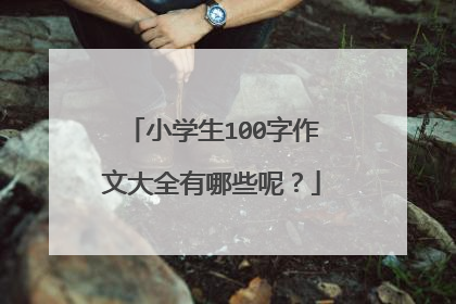小学生100字作文大全有哪些呢?