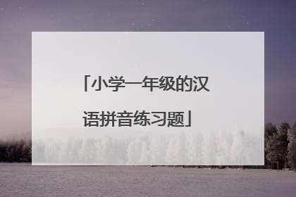 小学一年级的汉语拼音练习题