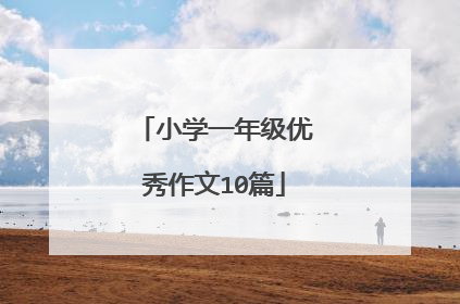 小学一年级优秀作文10篇